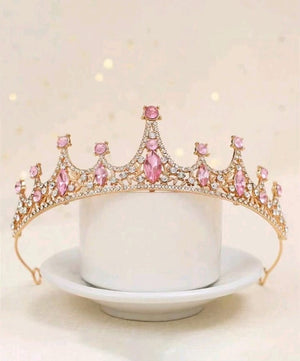Diamante Tiara Perfect For Cake Topper Pink