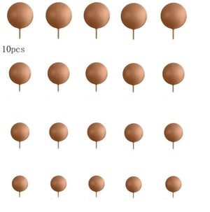 Cake Topper Polystyrene Faux Balls Brown 10pc