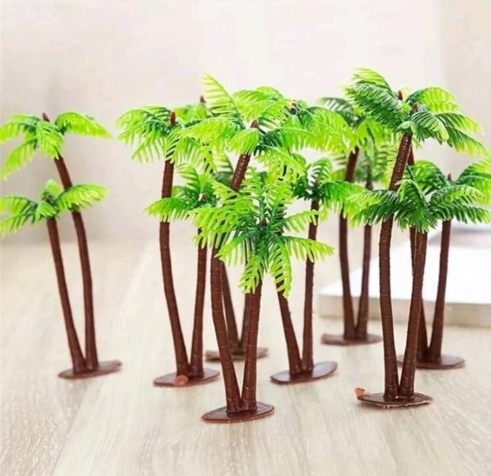 Cake Topper Plastics Coconut Tree 10pc