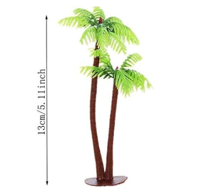 Cake Topper Plastics Coconut Tree 10pc