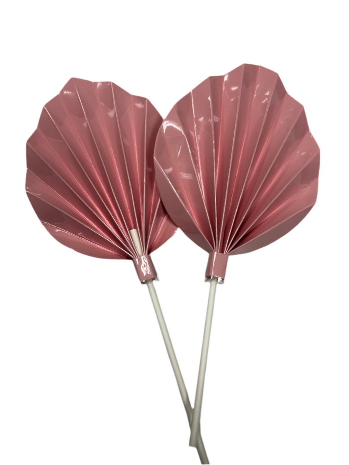 Pink Paper Fan Cake Topper
