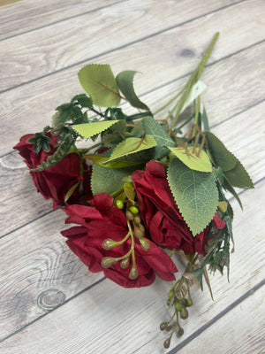 Artificial Flower Rose Bunch Red