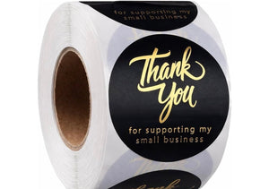 500pc  Thank You For Supporting My Small Business Sticker Roll