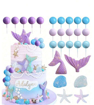 26pc Cake Topper Mermaid