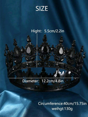 Medium Diamante Black Tiara Perfect For Cake Topper