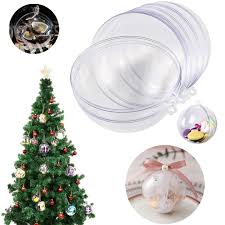 5pc Empty Plastic Ball Bauble ±8cm