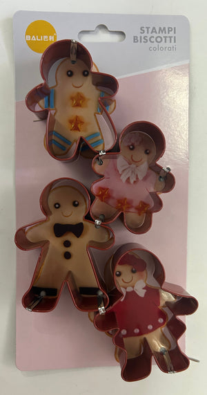 4pc Metal Cutter  Christmas Gingerbread Family