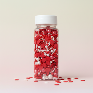 50g Sprinkles Red and White
