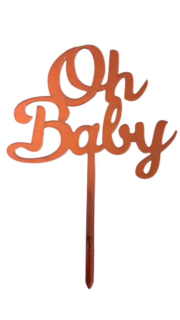 Nr421 Acrylic Cake Topper Oh Baby Pink