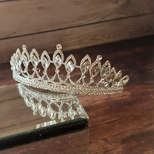 Diamante Tiara Cake Topper Silver