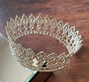 Diamante Tiara Cake Topper Silver