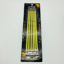 19cm Metallic Long Cake Candles