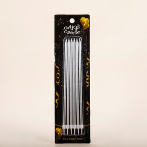 19cm Metallic Long Cake Candles