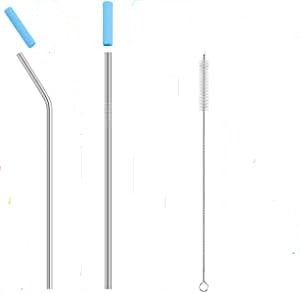 Metal Straw With Cleaning Brush and Silicone Tips