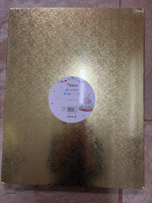 35x45cm Cake Board Base Thick Rectangle Gold