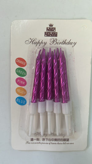 10pc Mini Twisted Cupcake Candle