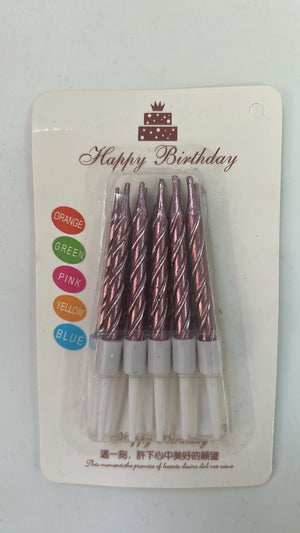 10pc Mini Twisted Cupcake Candle