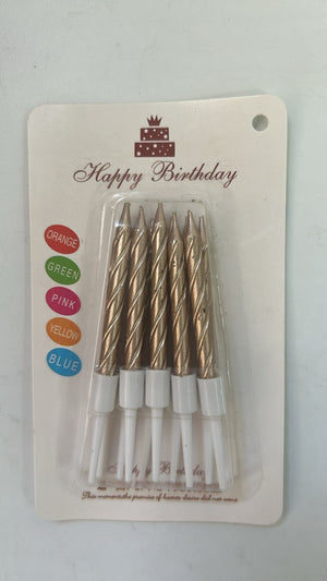 10pc Mini Twisted Cupcake Candle