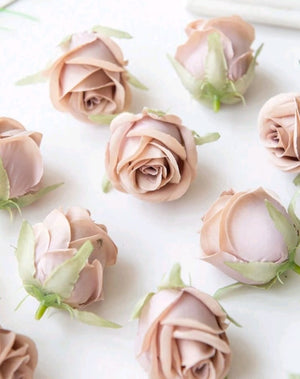 10pc Cake Topper Artificial Rose Head