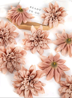 5pc Cake Topper Artificial Dahlia Chrysanthemum