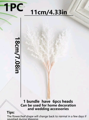Cake Topper Artificial Reeds Grass Flower