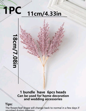 Cake Topper Artificial Reeds Grass Flower