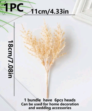 Cake Topper Artificial Reeds Grass Flower