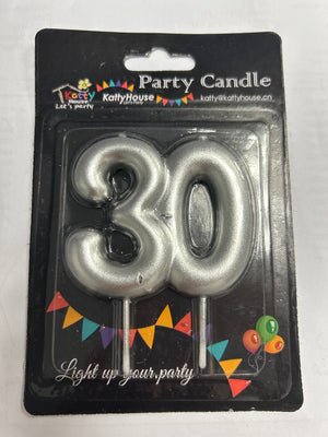 Number 30 Cake Candle