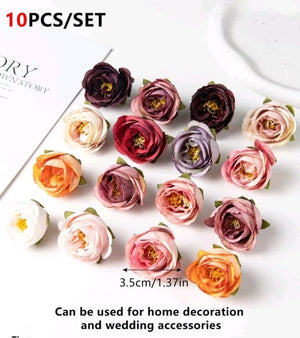 10pc Cake Topper Artificial Flower