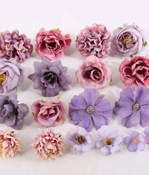 Cake Topper Artificial Flower Purple