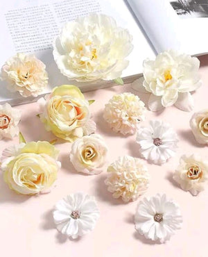 Cake Topper Artificial Flower White