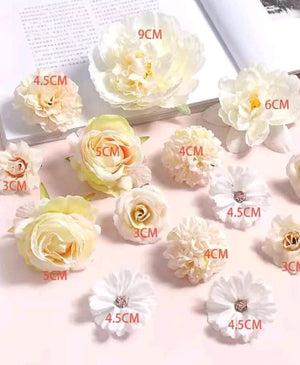 Cake Topper Artificial Flower White