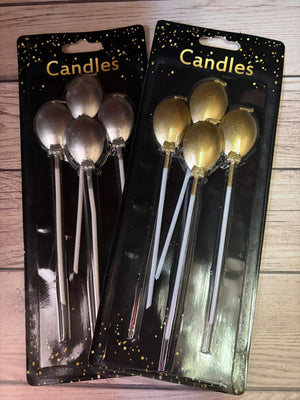 4pc Party Balloon Candle