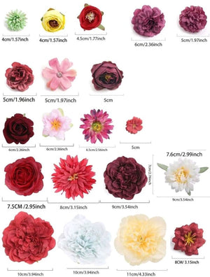 21pc Cake Topper Artificial Flower Orange