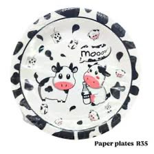 10pc Cow Paper Plates