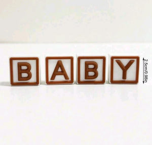 Cake Topper Baby Block Blue