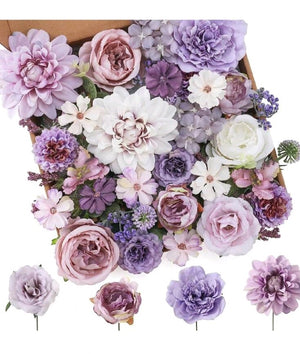Cake Topper Artificial Flower Purple