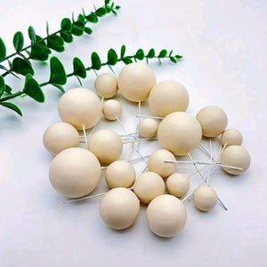 17pc Cake Topper Polystyrene Faux Balls