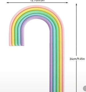 Clay Cake Topper Rainbow Macaron