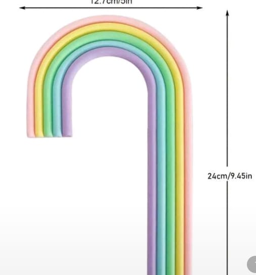 Clay Cake Topper Rainbow Macaron