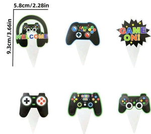 10pc Cardboard Cupcake Topper Playstation