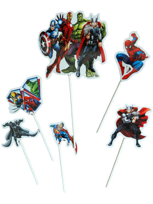 Cardboard Cake Topper Happy Birthday Avengers