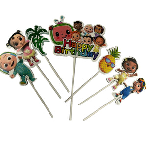 Cocomelon Birthday Cardboard Cake Topper