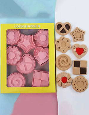Plastic Cookie Stamp Hearts and Flowers