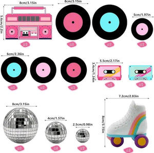 20pc Disco Roller Skate Cake Topper