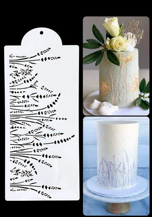 Cake Decorating Stencil Lace Grass Leaves CH285