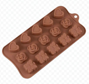 Nr131 Silicone Mould Gift Box Heart Rose