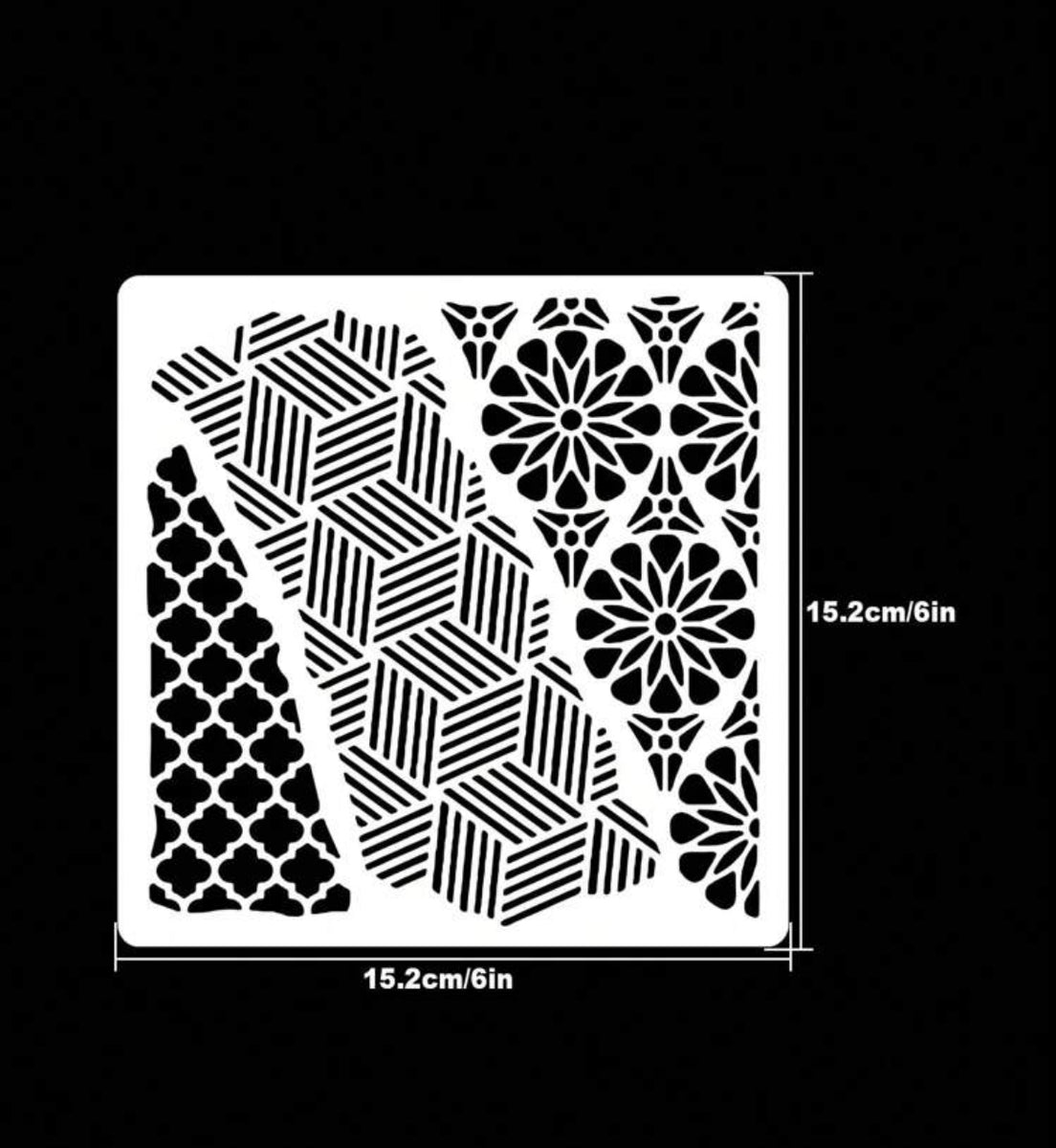 Cake Decorating Stencil Retro Geometric Pattern – Lamay