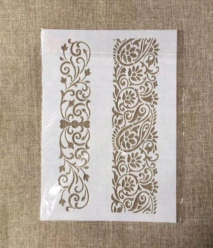 Cake Decorating Stencil Border