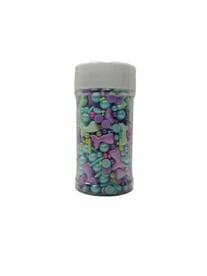1250575-5 80g Mix Sprinkles  Mermaid Tail Purple And Blue